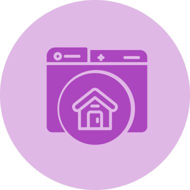 ev web renk vektörü simgesi