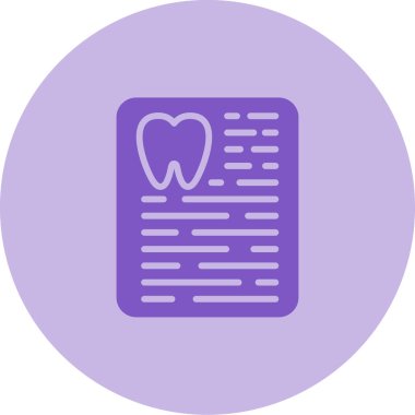 Bir diş simgesinin vektör illüstrasyonu