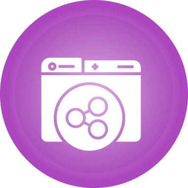 Çamaşır makinesi simgesi. Çamaşır makinesi vektör simgesi web için basit örnek