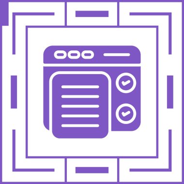 Ağ simgesi. Tarayıcı vektör simgesinin web illüstrasyonu