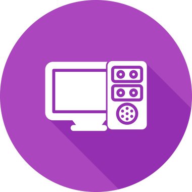 TV simgesi vektör illüstrasyonu