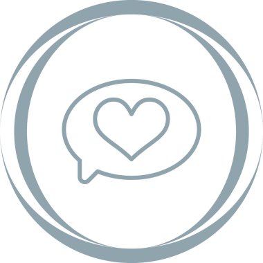 Kalp. Web simgesi basit illüstrasyon