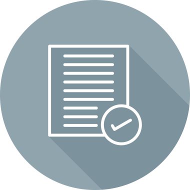 Kontrol listesi. Web simgesi basit illüstrasyon