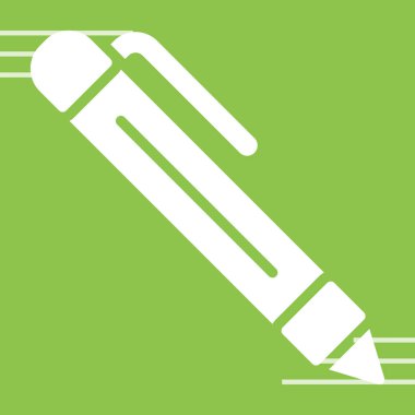 Kalem simgesi tasarımı, vektör illüstrasyonu 10 grafik