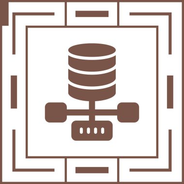 veritabanı vektör simgesi modern basit illüstrasyon