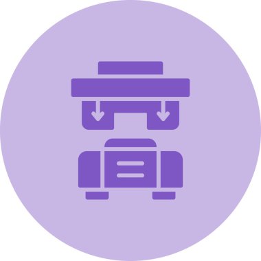 sırt çantası simgesi vektör illüstrasyonu