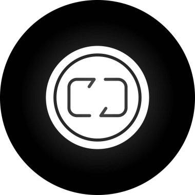 Beyaz arkaplanda izole edilmiş simge - daire düğmesi, vektör illüstrasyonu