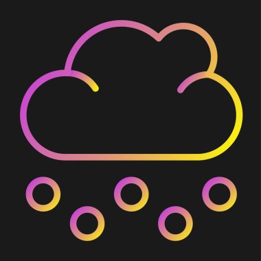 Bulut. Web simgesi basit illüstrasyon