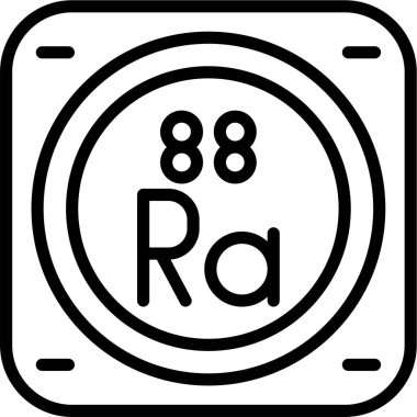 Bir kimyasal simgenin vektör illüstrasyonu