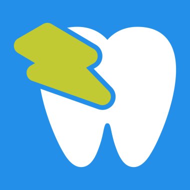 Soyut arkaplanda diş simgesi izole edildi