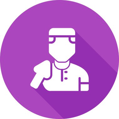 Doktor. Web simgesi basit illüstrasyon