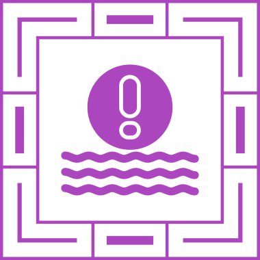 Bir yüzme havuzu simgesinin vektör çizimi