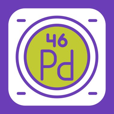 metal kimyasal element simgesi, basit satır biçimi