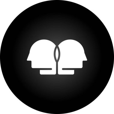 Beyaz arka planda izole edilmiş siyah insan mide ikonu. Siyah daire düğmesi. vektör.