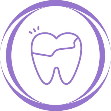 Modern diş simgesinin vektör çizimi