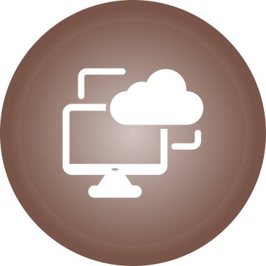 Bulut hesaplama simgesi. vektör illüstrasyonu