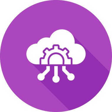 Bulut. Web simgesi vektör illüstrasyonu