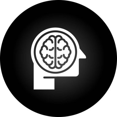 Beyin vektör simgesi. Grafik ve web tasarımı için izole edilmiş basit illüstrasyon.