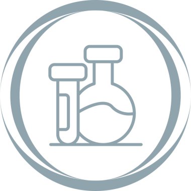 Bir kimyasal tüp simgesinin vektör çizimi