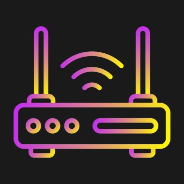 wifi router simgesi web basit illüstrasyonuName