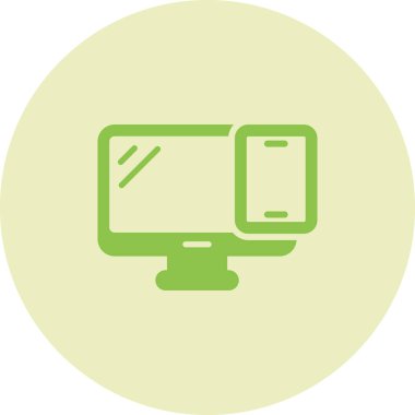 Monitör. Web simgesi basit illüstrasyon