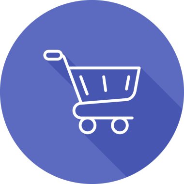 Alışveriş arabası. Basit simge