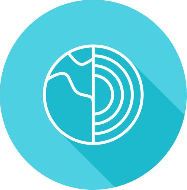 Bir dünya simgesinin vektör illüstrasyonu