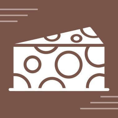 Peynir ikonu. vektör illüstrasyonu