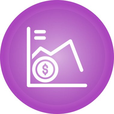 Beyaz arkaplan vektör illüstrasyonunda izole edilmiş düz stil iş grafik simgesi