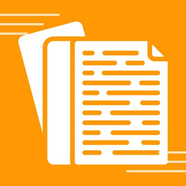 Kağıt Belgesi Simgesi Vektör illüstrasyonu