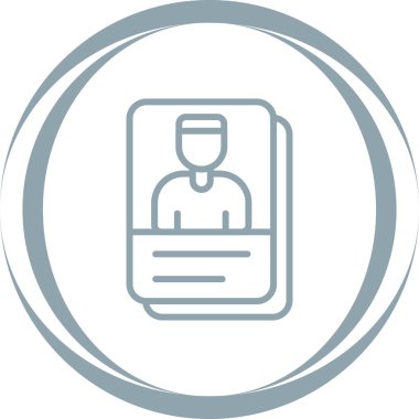 Kimlik kartı. Web simgesi basit illüstrasyon