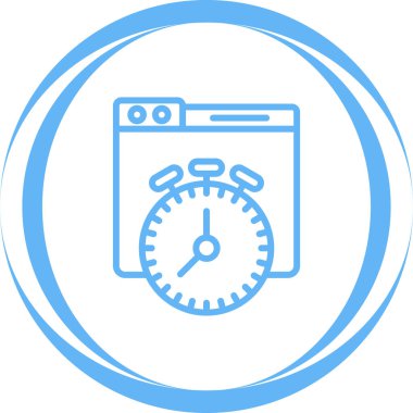 Saat. Web simgesi basit illüstrasyon