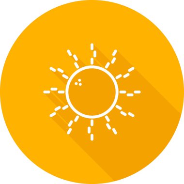Güneş. Web simgesi basit illüstrasyon