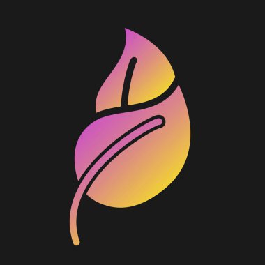 Güzel bir yaprağın vektör çizimi