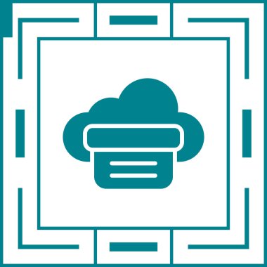 bulut depolama simgesi, vektör illüstrasyonu