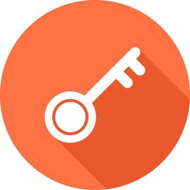 Anahtar düz simgesi, vektör, illüstrasyon