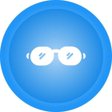gözlük simgesi mavi daire düğmesi