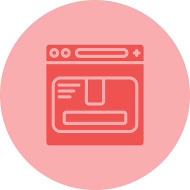 Mutfak. Web simgesi basit illüstrasyon