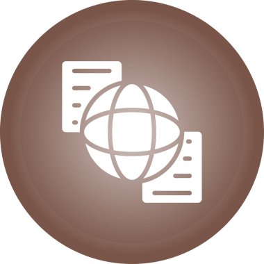 Bir dünya küresinin vektör simgesi