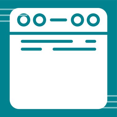 Çamaşır makinesi düz simgesi, vektör illüstrasyonu