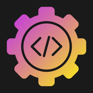 dişli gradyan ikon vektörü ayarlanıyor. dişli ayarı