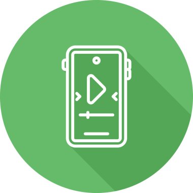 Video oynatıcı ikon vektör illüstrasyonu