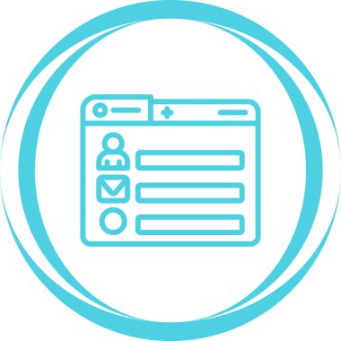 Web tarayıcı simgesi, vektör illüstrasyonu
