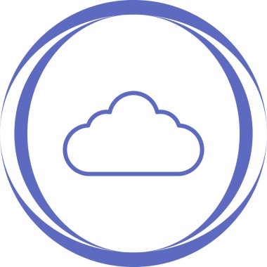 Bulut simgesi vektör illüstrasyonu