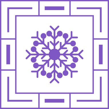 kar Tanesi simgesi vektör çizimi