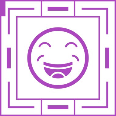 Çizgi biçiminde gülen yüz simgesi