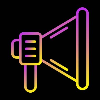 Megafon ikonu vektör illüstrasyonu