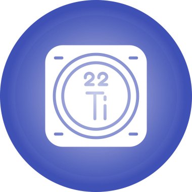 Titanyum kimyasal element simgesi, basit satır biçimi