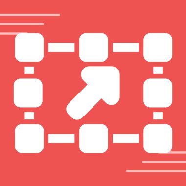 ağ bağlantısı düz vektör simgesi