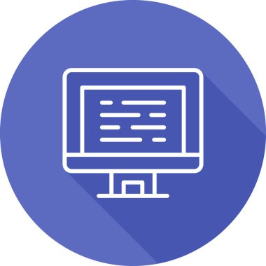 Masaüstü Bilgisayar Web simgesi vektör çizimi